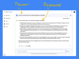 Screenshot showing how to use Google Bard.