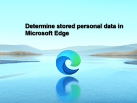 Determine stored personal data in Microsoft Edge