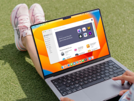 Girl working on her macbook.