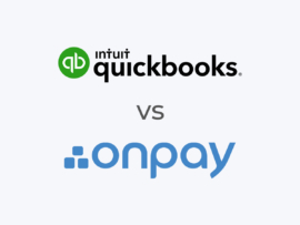 The Quickbooks and OnPay logos.