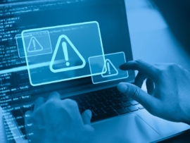 Cyber alert attack on the computer.