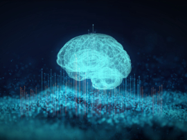 abstract brain artificial intelligence machine learning edge iot illustration